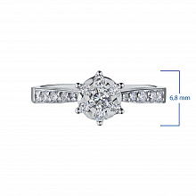 Кольцо из белого золота с бриллиантами (изготовление)