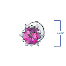 Пусеты из белого золота с бриллиантами и топазами (изготовление)