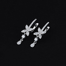 Серьги из белого золота с бриллиантами