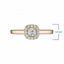 Кольцо из желтого золота с бриллиантами (изготовление)