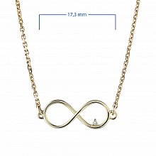 Колье из желтого золота с бриллиантом (изготовление)