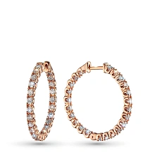 Серьги из красного золота c бриллиантами