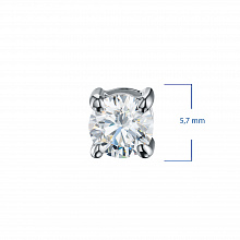 Классическая подвеска из белого золота с бриллиантом