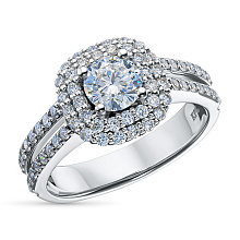 Кольцо из белого золота c бриллиантами