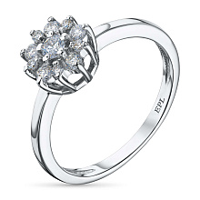 Классическое кольцо из белого золота с бриллиантами (изготовление)