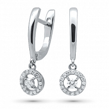 Серьги из белого золота с бриллиантами (изготовление)