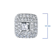 Пусеты из белого золота с бриллиантом (изготовление)