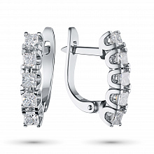 Серьги из белого золота с бриллиантами (изготовление)