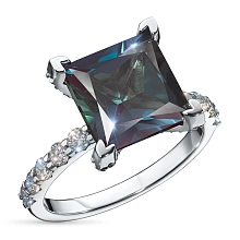 Кольцо из белого золота c бриллиантами