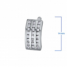 Серьги из белого золота с бриллиантами (изготовление)