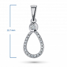 Подвеска из белого золота с бриллиантами (изготовление)