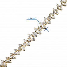 Браслет из желтого золота с бриллиантами (изготовление)