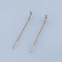 Серьги из красного золота с бриллиантами (изготовление)