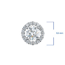 Классическая подвеска из белого золота c бриллиантами