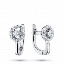 Серьги из белого золота с бриллиантами (изготовление)