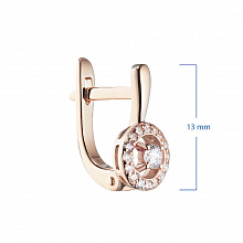 Серьги из красного золота с бриллиантами (изготовление)