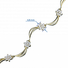 Браслет из желтого золота с бриллиантом (изготовление)