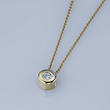 Подвеска из желтого золота с бриллиантом