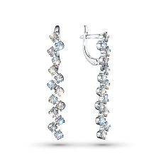 Серьги из белого золота c бриллиантами