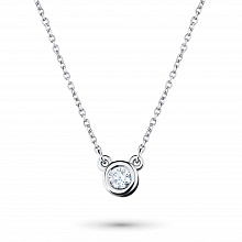 Колье из белого золота с бриллиантом (изготовление)