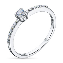 Кольцо из серебра c бриллиантами