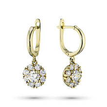 Серьги из желтого золота с бриллиантами (изготовление)