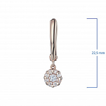 Серьги из красного золота с бриллиантами (изготовление)