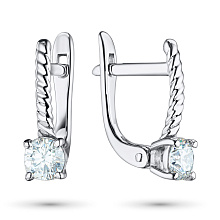 Серьги из белого золота с бриллиантами