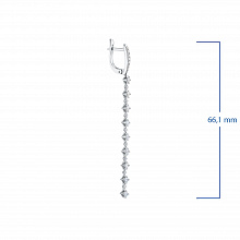 Серьги из белого золота (изготовление) с бриллиантом