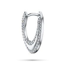 Классическая подвеска из серебра c бриллиантами