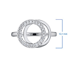 Классическое кольцо из белого золота с бриллиантами (изготовление)