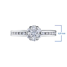 Кольцо из белого золота с бриллиантами (изготовление)