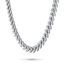 Колье из белого золота с бриллиантами (изготовление)