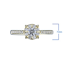 Кольцо из желтого золота с бриллиантами