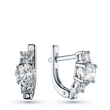 Серьги из белого золота (изготовление) с бриллиантом