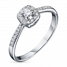 Кольцо из белого золота с бриллиантами (изготовление)