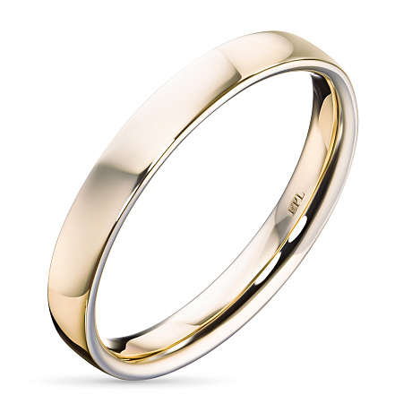 Гладкое кольцо из желтого золота
