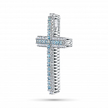 Подвеска из белого золота с бриллиантами и топазами (изготовление)