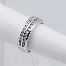 Кольцо из белого золота с бриллиантами (изготовление)