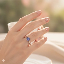 Кольцо из серебра с танзанитом