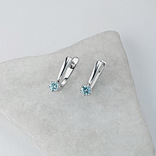 Серьги из белого золота (изготовление) с бриллиантами