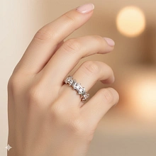 Кольцо из серебра c бриллиантами