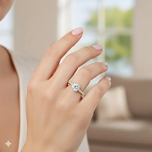 Кольцо из желтого золота c бриллиантами выращенными