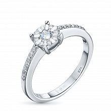 Кольцо из белого золота с бриллиантами (изготовление)