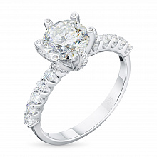 Кольцо из белого золота с бриллиантами (изготовление)