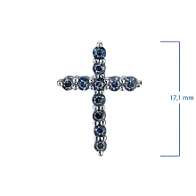 Подвеска из серебра с сапфирами