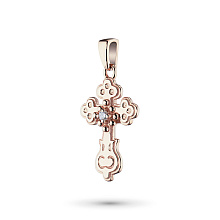 Подвеска из красного золота с бриллиантом