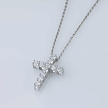 Подвеска из белого золота c бриллиантами