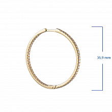 Серьги из желтого золота с бриллиантами (изготовление)