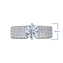 Кольцо из белого золота (изготовление) с бриллиантами